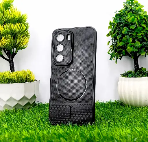 [PO14BIHOT60I-80-2] Infinix Hot 60 4G|Hot 60i 4G  Magsafe Logo Soft Silicone Back Case (Black)