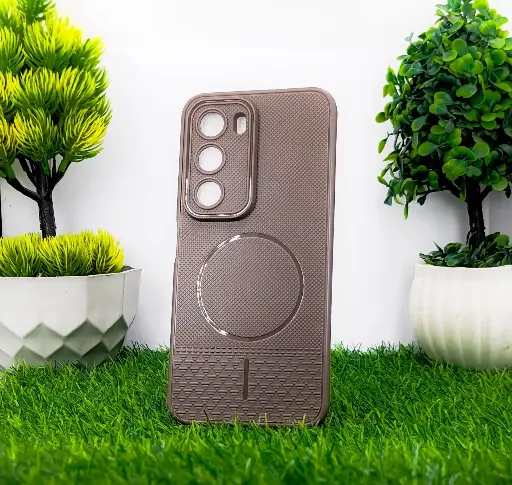 [PO14BIHOT60I-80-13] Infinix Hot 60 4G|Hot 60i 4G  Magsafe Logo Soft Silicone Back Case (Brown)