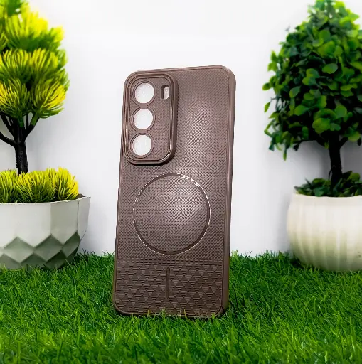 [PO14BIHOT60PRPL-80-13] InfiniX Hot 60 Pro Plus Magsafe Logo Soft Silicone Back Case (Brown)