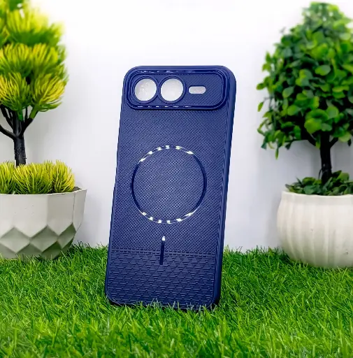 [PO14BISMRT10PL-80-17] Infinix Smart 10 Plus 4G Magsafe Logo Soft Silicone Back Case (Navy Blue) 