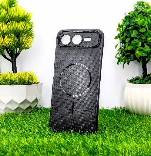 [PO14BISMRT10PL-80-2] Infinix Smart 10 Plus 4G Black Magsafe Logo Soft Silicone Back Case