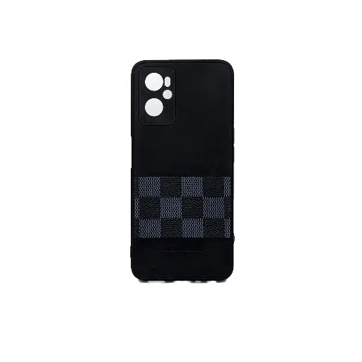 [PO42BOA96-19-2] Oppo A96|A76|A36|Realme 9i PULOKA & CLASSIC LV Texture Leather Back Case (Black)