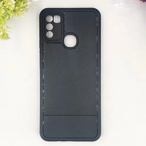 [PO14BIHOT10PY-81-2] Infinix Hot 10 Play|11 Play Soft Silicone Carbon Texture With Camera Protection Back Case (Black)