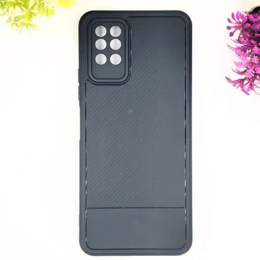[PO14BINOT8i-81-2] Infinix Note 8i 4G Soft Silicone Carbon Texture With Camera Protection Back Case (Black)