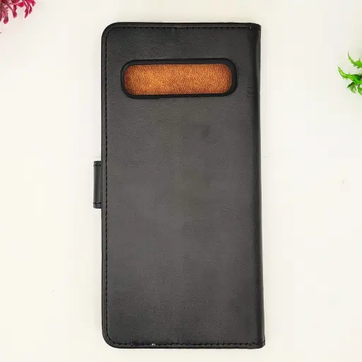[PO42FBSS10 5G-4-2] Samsung Galaxy S10 5G NMT Premium Luxuary Leather Book Case (Black)