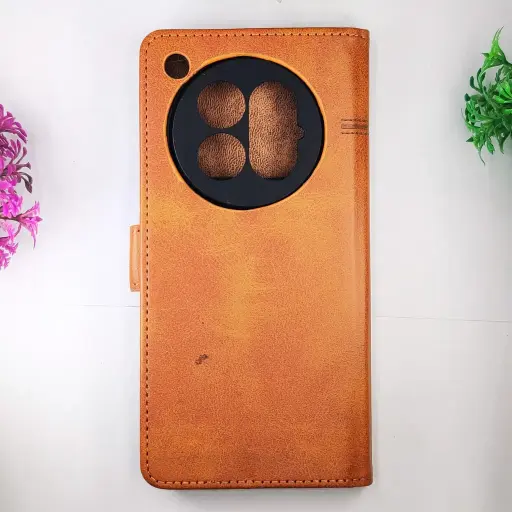 [PO42FBIZRO40-4-5] Infinix Zero 40 NMT Premium Luxuary Leather Book Case (Golden)