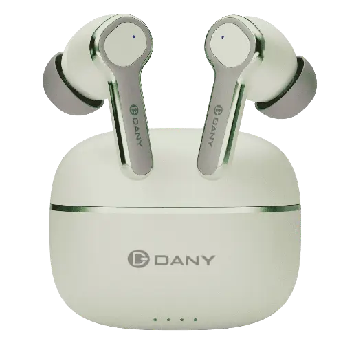 [HFB7DNY8-8-11] Dany Alpha Aitdots 500 Wireless Bluetooth Earbuds With ANC Mode (GREEN)