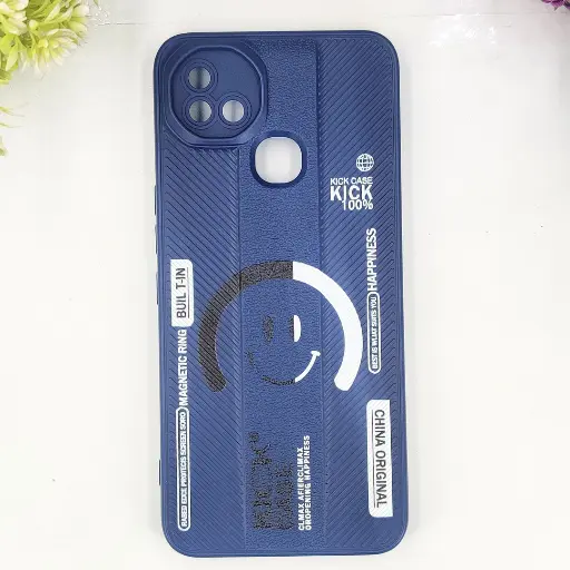 [PO14BIHOT10i-69-17] Infinix Hot 10i|Smart 5 Pro Soft Silicone Kick Case Printed Mobile Back Case (Navy Blue)
