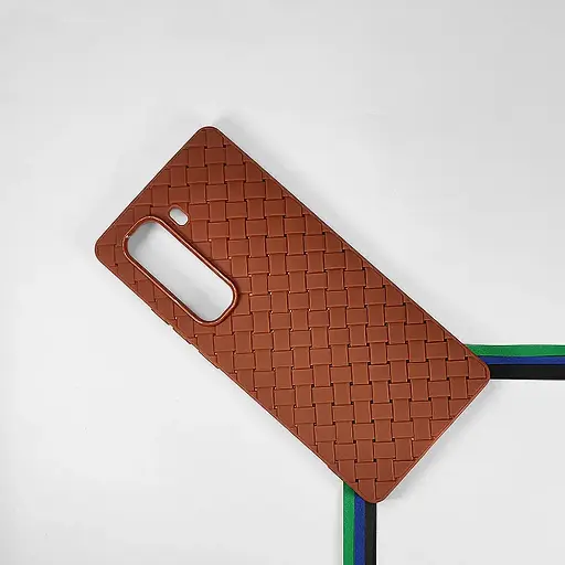 [PO14BIHOT50PRPL-52-34] Infinix Hot 50 Pro Plus 4G Woven With Leather Feel Soft Silicone Back Case (Dark Brown)