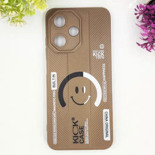 [PO42BIHOT30PY-21-2] Infinix Hot 30 Play HYM Army Design Logo Leather Back Case (Black)