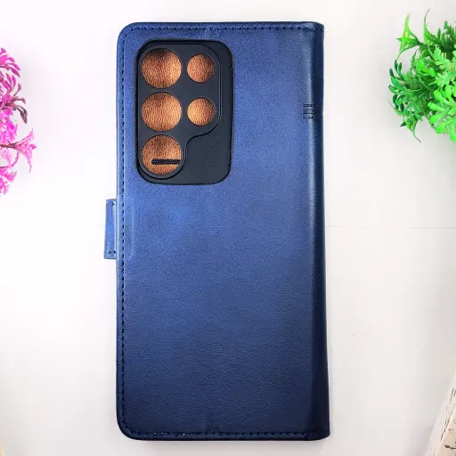 [PO42FBITS26U-4-17] iTel S26 Ultra NMT Premium Luxuary Leather Book Case (Navy Blue)