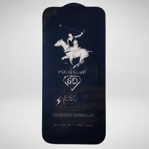 [PL6IP17PMX-14-2] iPhone 17 Pro Max 6D Polo Club Tempered Glass - Ultimate Screen Protection