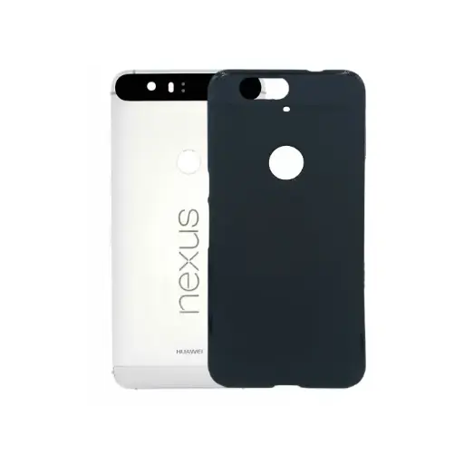 [PO14BHUNXS6P-1-2] Huawei Nexus 6P Matte Soft Silicone Paper Back Case (Black)