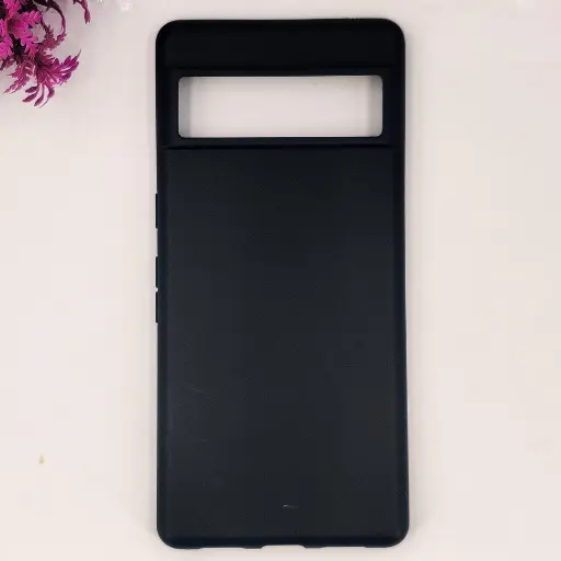 [PO4BGPXL7PR-4-2] Google Pixel 7 Pro Matte Soft Silicone Paper Back Case (Black)      