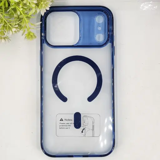 [PO15BIP17PMAX-5-17] iPhone 17 Pro Max 3D Q Series Colour Transparent|Tpu Back Case (Navy Blue)