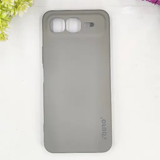 [PO23BISMRT10PL-9-35] InfiniX Smart 10 Plus Eouro Official Soft Silky Back Case (Titanium) 