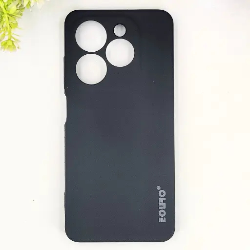 [PO23BISMRT8-9-2] Infinix Hot 40i|Smart 8|Smart 8 Pro |Tecno Pop 8|Spark 20C|Spark 20 Eouro Official Soft Silky Back Case (Black)