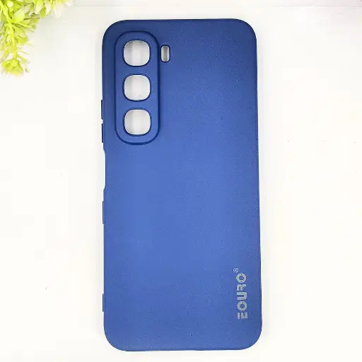 [PO23BIHOT60-9-17] Infinix Hot 60 4G|Hot 60i 4G Eouro Official Soft Silky Back Case (Navy Blue)