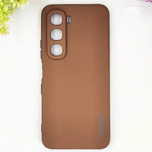 [PO23BIHOT60-9-13] Infinix Hot 60 4G|Hot 60i 4G Eouro Official Soft Silky Back Case (Brown)