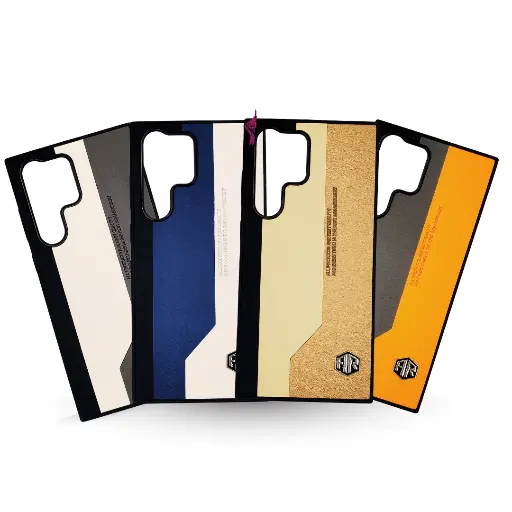 [PO33BSS23U-3] Samsung Galaxy S23 Ultra F1R Logo Dubble Tune Luxury Leather Feel Mobile Back Case   