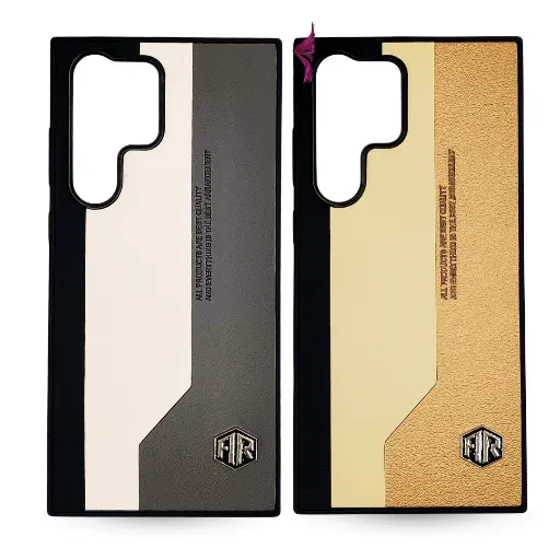 [PO33BSS24U-3] Samsung Galaxy S24 Ultra F1R Logo Dubble Tune Luxury Leather Feel Mobile Back Case   