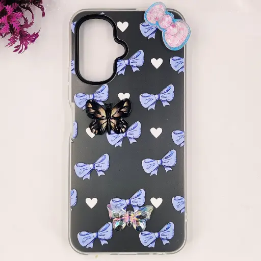 [PO34BISMRT10-3-9] Infinix Smart 10|POP 10|Spark GO 2 Soft Silicone Fancy Flowers And Butterfly design Mobile Back Case (Gray)