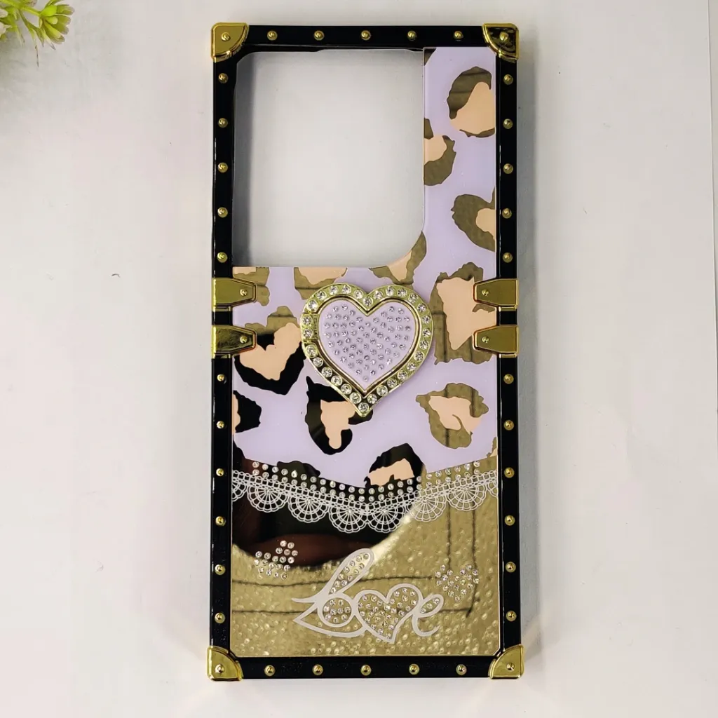 [PO60BIHOT40PR-5-29] Infinix Hot 40 Pro|Hot 40|Tecno Spark 20 Pro Ladies Luxury LV Case With Back Ring (Light Purple)