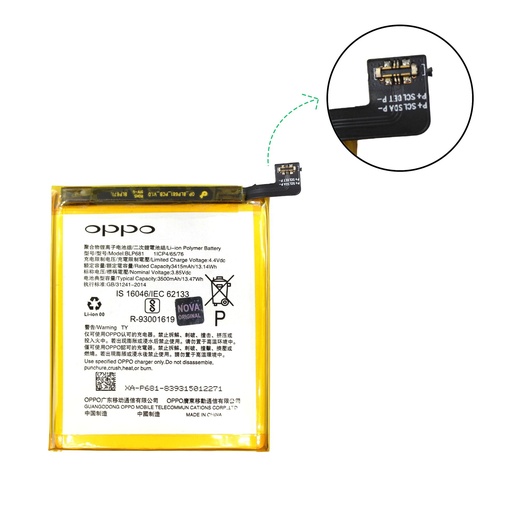 [BT F9-4] Oppo F9 (BPL-681) Battery - BT F9-4 Premium Replacement Power Source