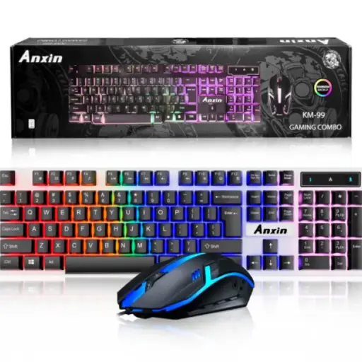 [CPU KEBORD-17] Anxin KM-99 Wired RGB Combo Mouse And Keyboard