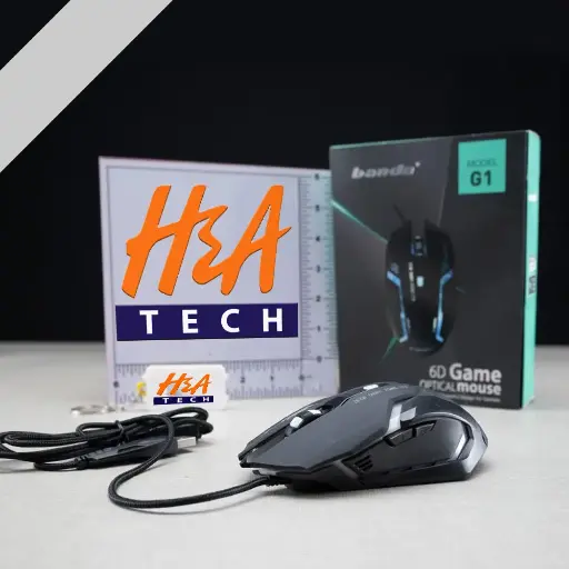 [CPU MOUSE-21] Banda G-1 6D Wired RGB Gaming Mouse - Precision & Style for Gamers